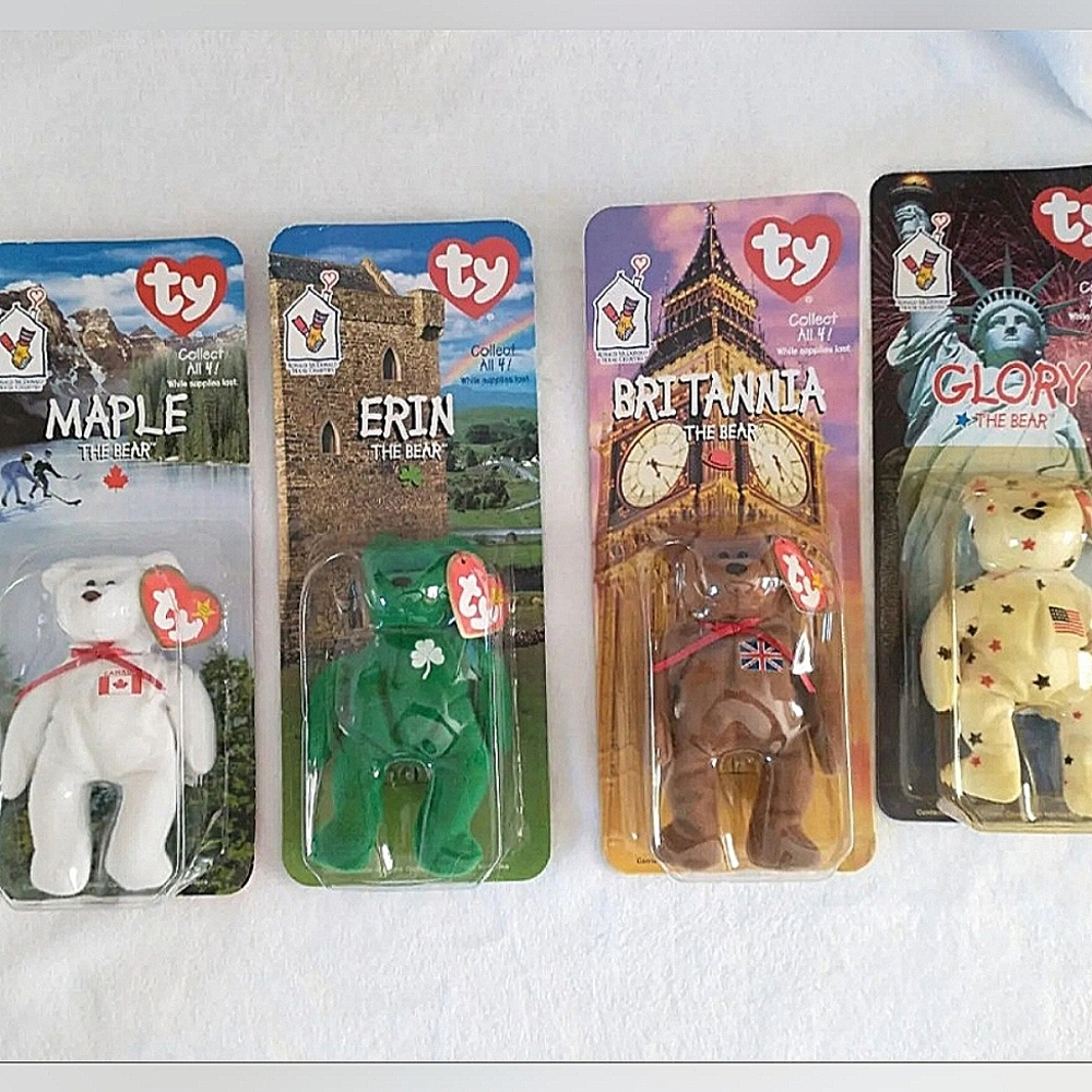 RARE-Ronald McDonald International Beanie Babies-Complete Set-With Tag Errors!